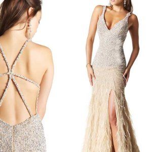 Macduggal Lot of brand new pageant gowns feather